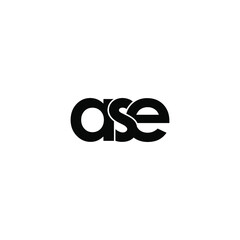 ase letter original monogram logo design