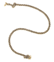 Rope Isolated on a white background close-up.
