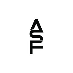 asf letter original monogram logo design