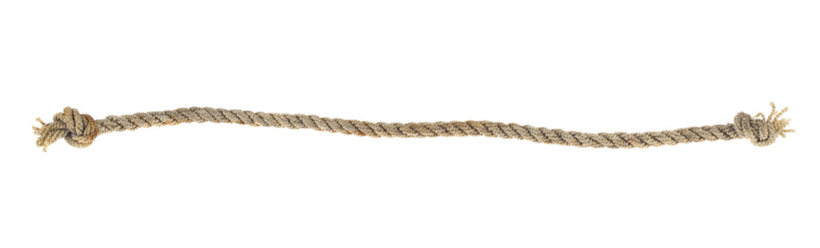 Rope Isolated on a white background close-up.
