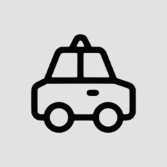 Vector Illustration of A Vehicle Texi Icon | Vector Line Icon | Vehicle Vector Icon | Single Vector Icon