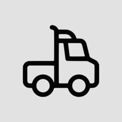 Vector Illustration of A Vehicle Big Truck Icon | Vector Line Icon | Vehicle Vector Icon | Single Vector Icon