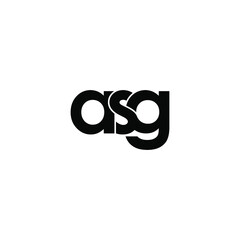 asg letter original monogram logo design