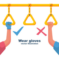 Precautions coronavirus covid-19 vector