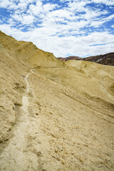 hikink the golden canyon - gower gulch circuit in death valley, california, usa