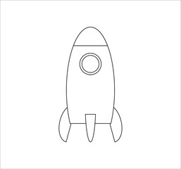 space rocket icon. illustration for web and mobile design.