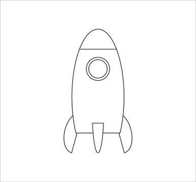 space rocket icon. illustration for web and mobile design.
