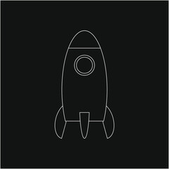 space rocket icon. illustration for web and mobile design.