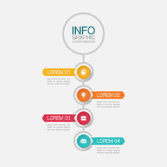 Vector iInfographic template for business, presentations, web design, 4 options.