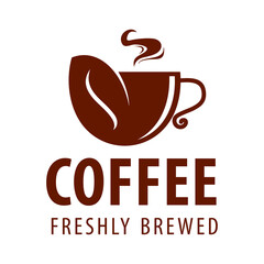 Coffee shop logo design template. Retro coffee emblem. Vector art.