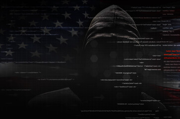 Cyber hacker crime attack data secure hacking interface