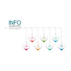 Vector iInfographic template for business, presentations, web design, 7 options.