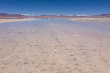 Aerial shot at Polques hot springs - South of Bolivia.