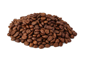 Coffee Beans isolated on white background area for copy space.