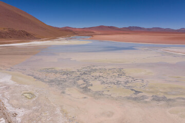 Aerial shot at Polques hot springs - South of Bolivia.