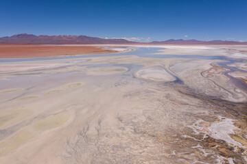 Aerial shot at Polques hot springs - South of Bolivia.