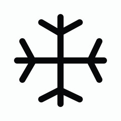 Snowflake icon. Christmas and winter theme. Simple flat black illustration on white background.