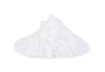 heap of salt isolated on white background with clipping path