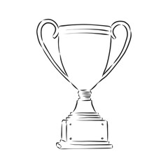 Sketch style illustration of an athlete winner, champion winner, vector sketch illustration