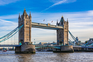 Fototapeta na wymiar LONDON, UNITED KINGDOM - OCTOBER 27: View of the Tower Bridge in London, United Kingdom.