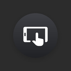 Touch Screen -  Matte Black Web Button
