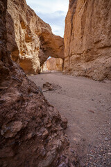 hikink the natural bridge trail in death valley, california, usa