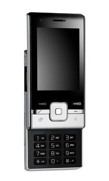  telefono celular antiguo abierto sobre fondo blanco, vintage. open old cell phone on white background, vintage.