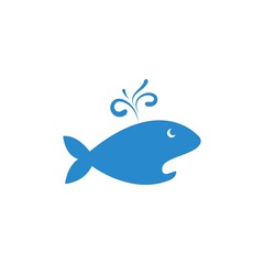 Whale fish logo