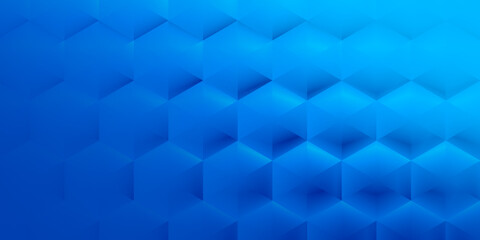 Blue abstract background with hexagonal elements