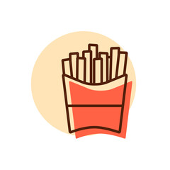 French fries vector icon. Fast food sign