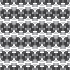 Seamless pattern texture vector background with geometric shapes, colored in white, grey, black colors.