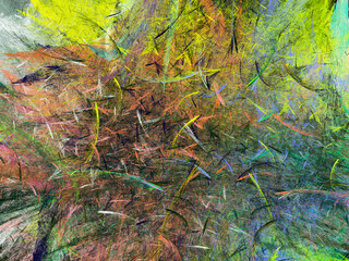 abstract chaotic fractal background 3D rendering illustration