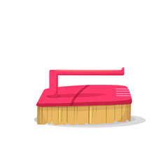 brush for cleaning clothes or for cleaning the house vector illustration