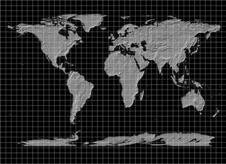 Fototapeta premium Black abstract background effect grids line graphic with World map , used for background wallpaper business and display your product.