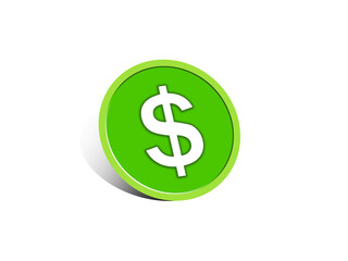 Illustration of dollar coin. ドルコインのイラスト