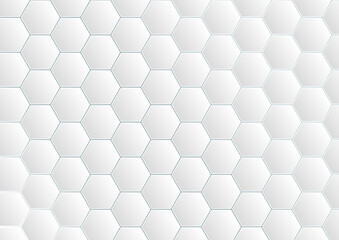 Hexagon pattern grid background vector illustration for abstract modern futuristic design.
