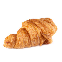 Crispy croissants isolated on a white background