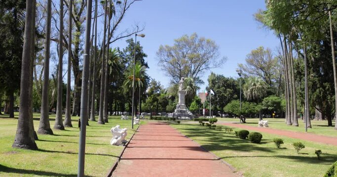 Argentina Rosario independence park pedestrian path