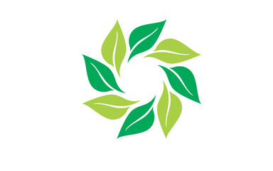 green leaf arround design template for your business