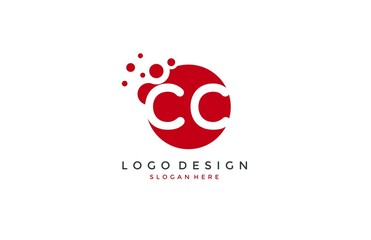 Dots Letter CC Logo Design Template