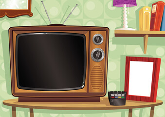 Retro living room scene