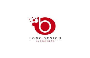 Dots Oval Letter B Logo