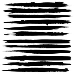 Set of grunge brushes . Vector illustration.