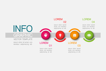 Modern design template for infographics, business, presentations, web design, 4 steps,  options.