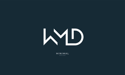 Alphabet letter icon logo WMD