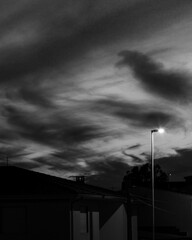 Quarantine, the sunset from my window, expression of anxiety