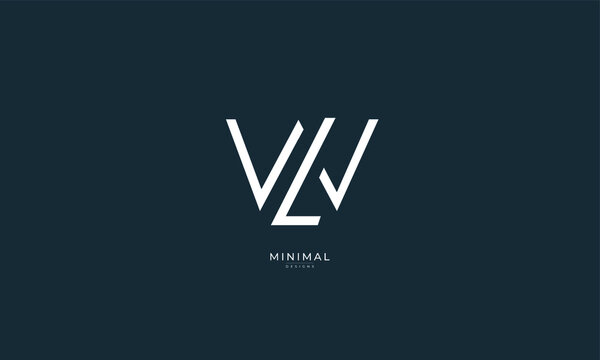 Alphabet letter icon logo  WL or LW