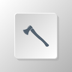 Axe icon Isolated icon on a gray background.