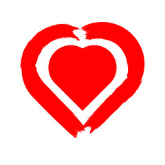 Hearts . Grunge stamps collection.love Shapes for your design.Distressed symbols. Textured Valentine's Day signs.Vector illustration.