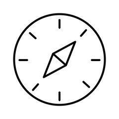 compass guide line style icon